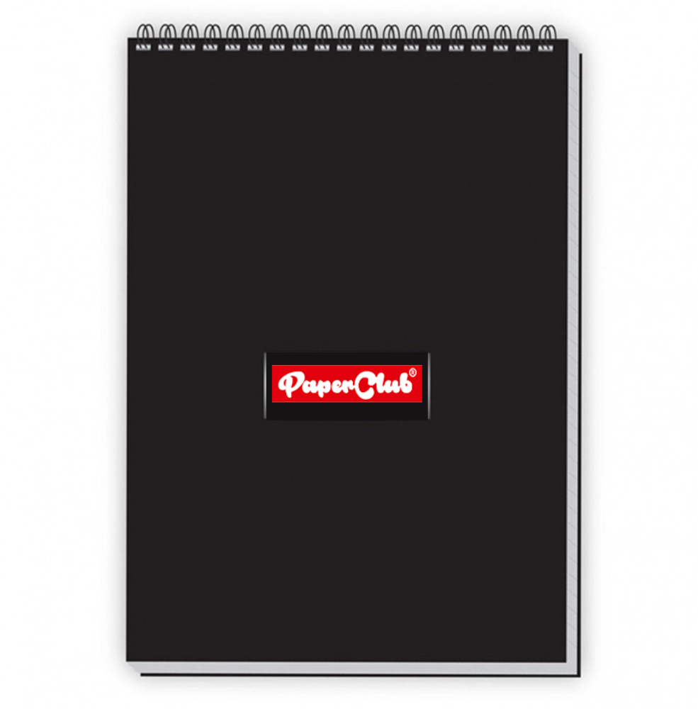 PaperClub Black-PP Ruled Note Book(A7-92Pages) - wiro binding notebook | pack of 40pcs | Just In 1000Rs