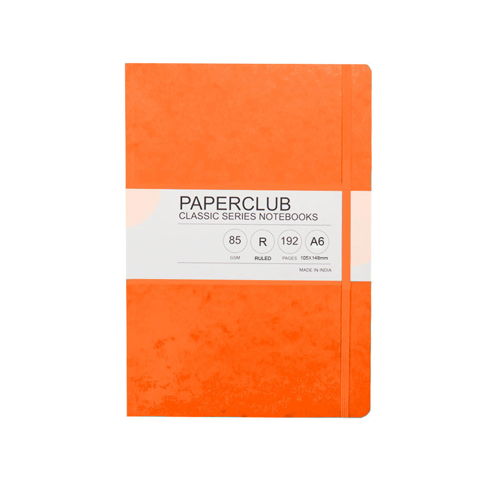 PaperClub Classic Series Notebook, A6 Assorted Color, Board Cover, Natural White Paper, Fashionable Design