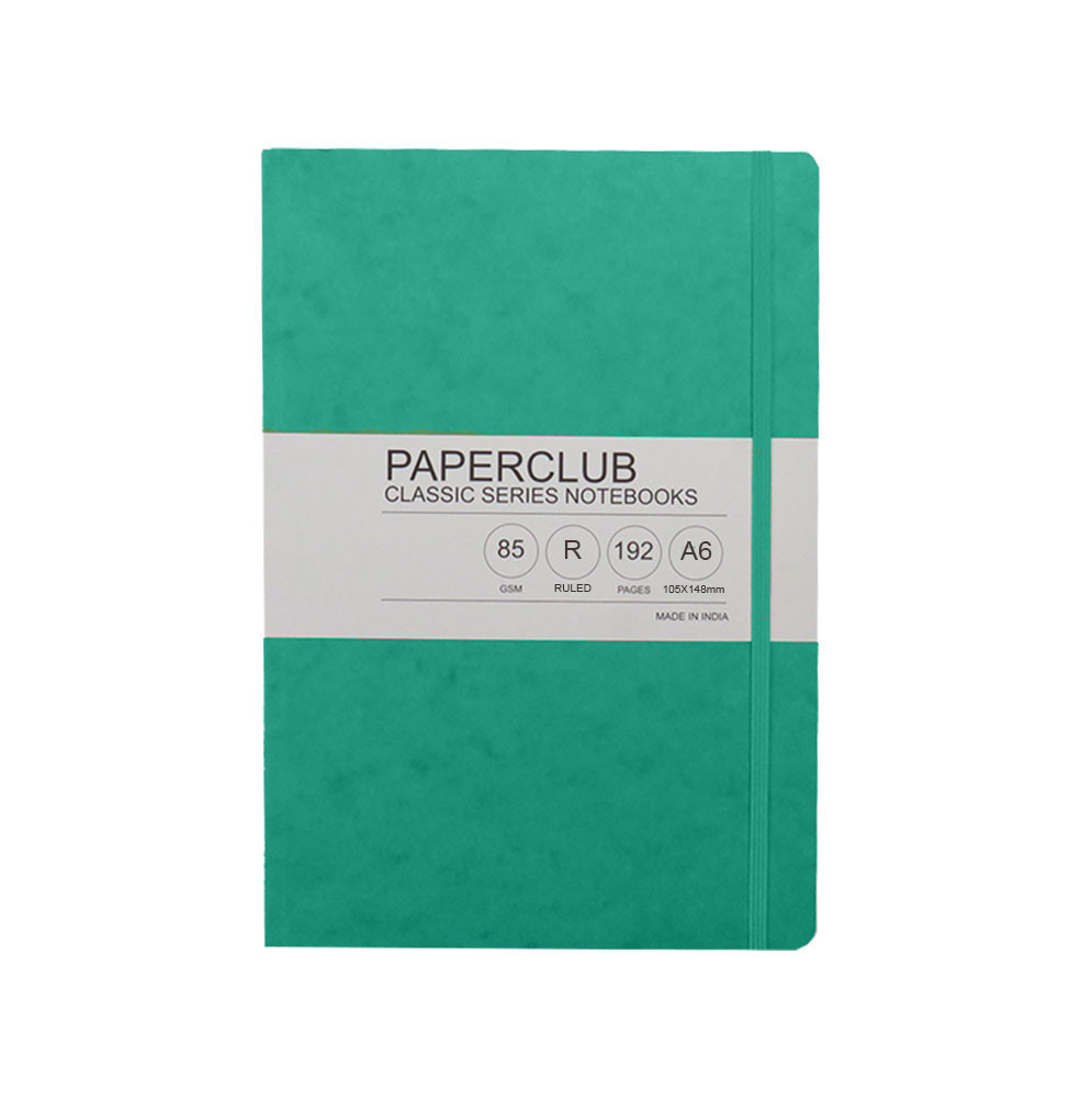 PaperClub Classic Series Notebook, A6 Assorted Color, Board Cover, Natural White Paper, Fashionable Design