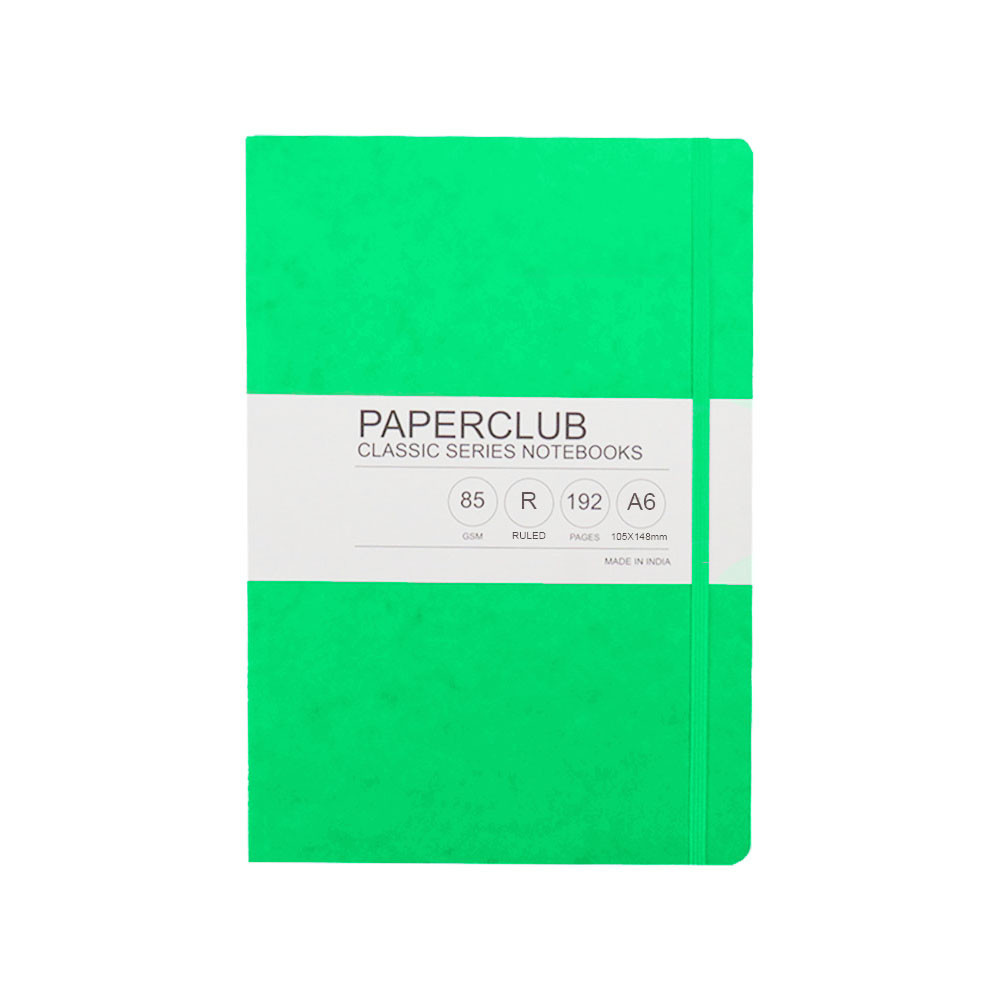 PaperClub Classic Series Notebook, A6 Assorted Color, Board Cover, Natural White Paper, Fashionable Design